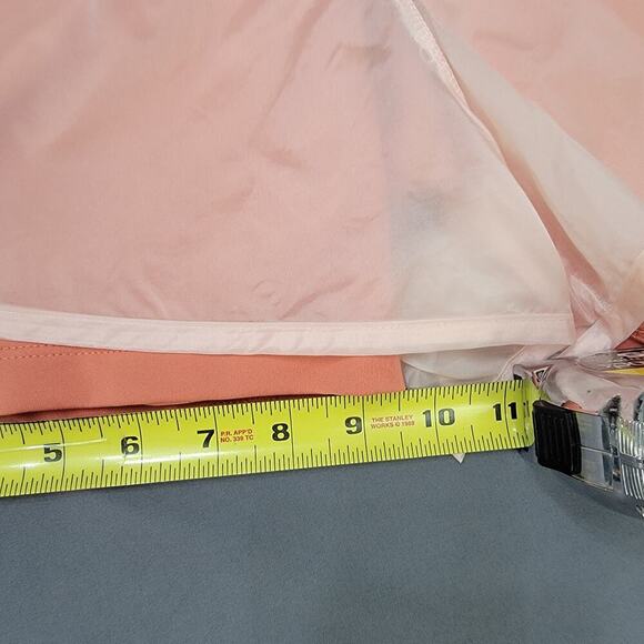 Nike Running Shorts L Peach Orange Dri-Fit Colorblock Lined - Picture 5 of 11